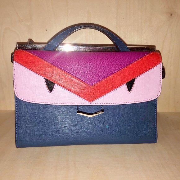 Fendi New Demi Jour Monster Crossbody Handbag Medium Size Strap Handle Purse - Picture 4 of 16
